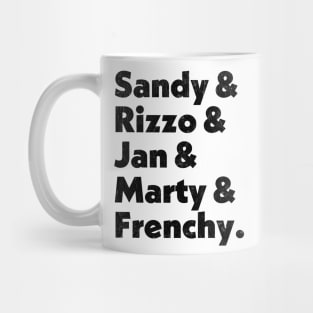 Grease Pink Ladies Names List Mug